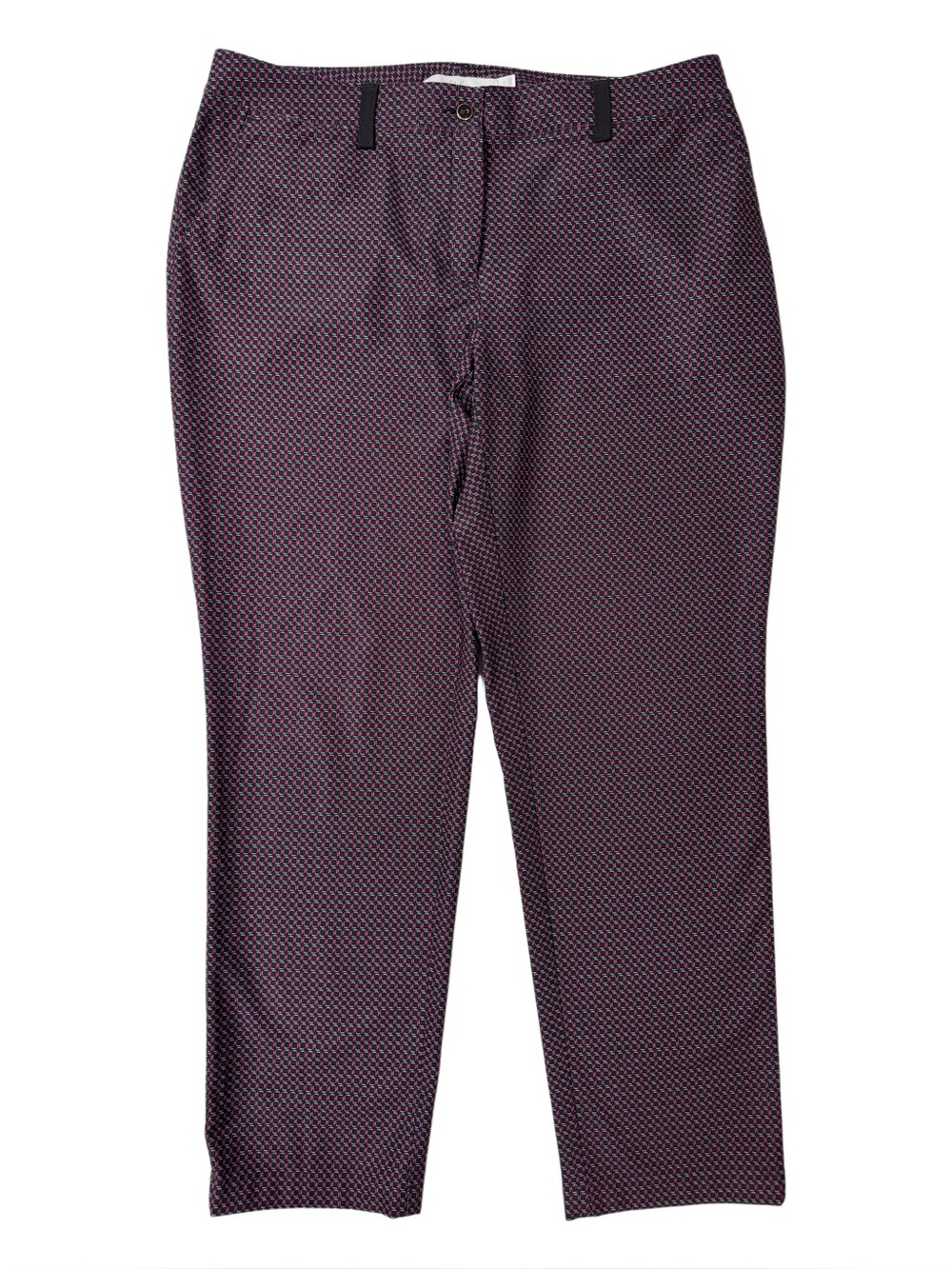 {Lady Hagen} Navy Blue Pink Mid Rise Straight Leg Active Golf Pants WAP13